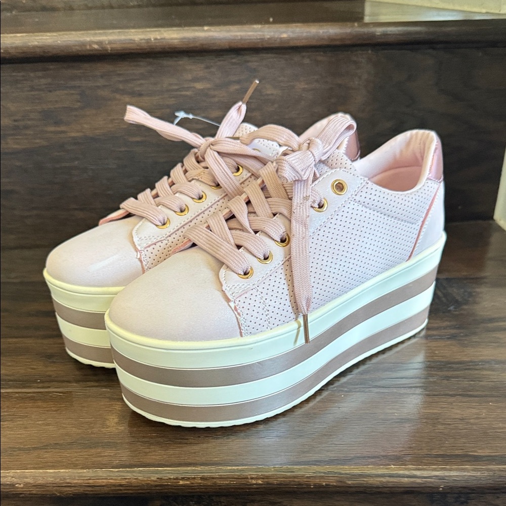 Pink Platform Sneakers